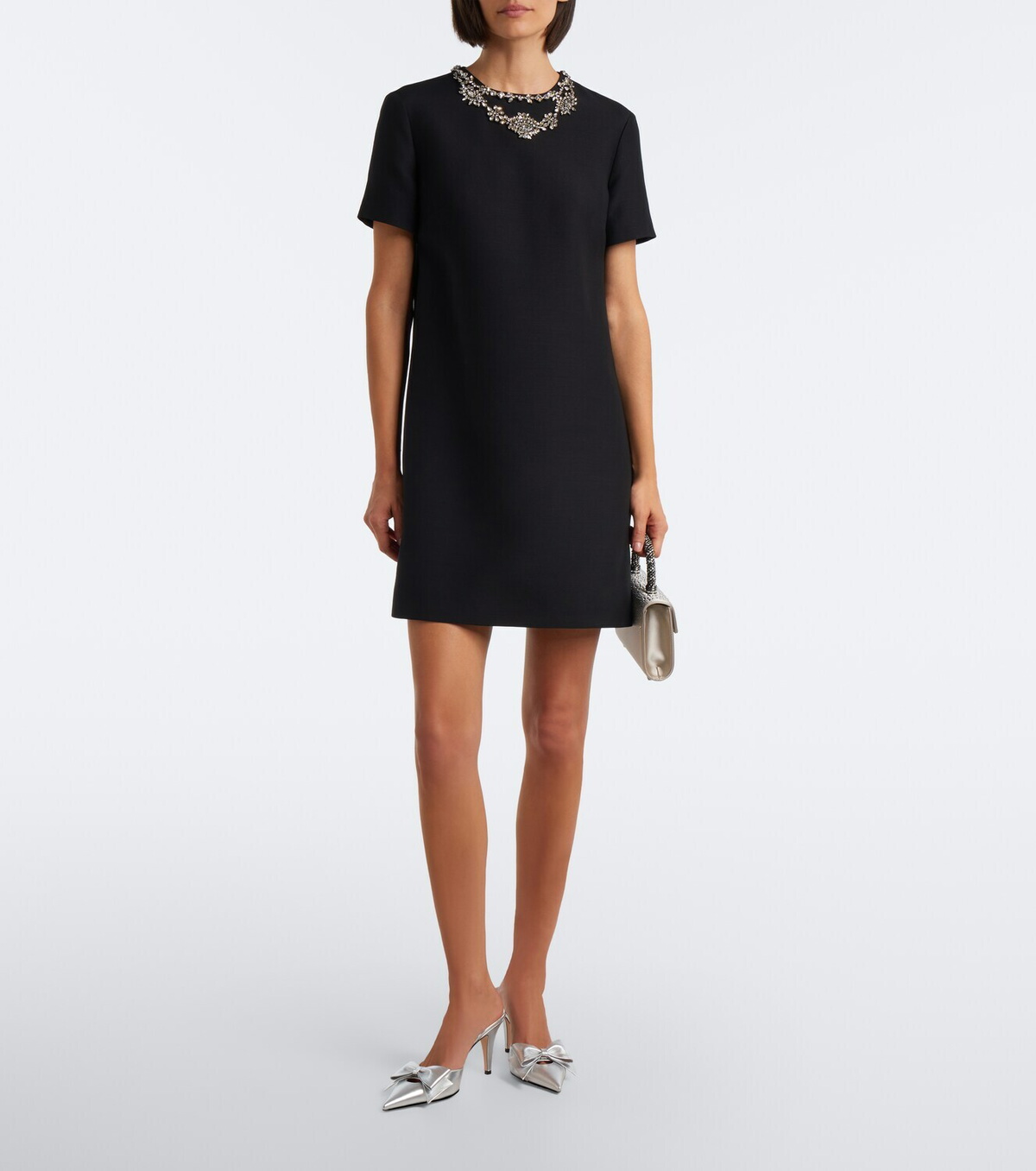 Roger Vivier Envelope embellished satin top-handle bag