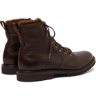 Cheaney - Ingleborough Shearling-Lined Full-Grain Leather Boots - Brown