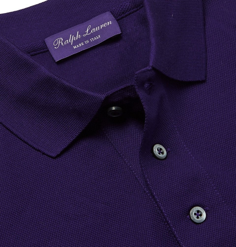Ralph Lauren Purple Label - Logo-Embroidered Mercerised Cotton 
