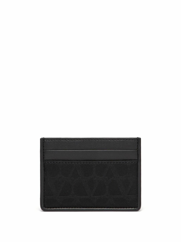 Photo: Valentino Garavani Black Toile Iconographe Card Holder