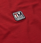 Z Zegna - Contrast-Tipped Logo-Appliquéd TECHMERINO Wool-Piqué Polo Shirt - Men - Red