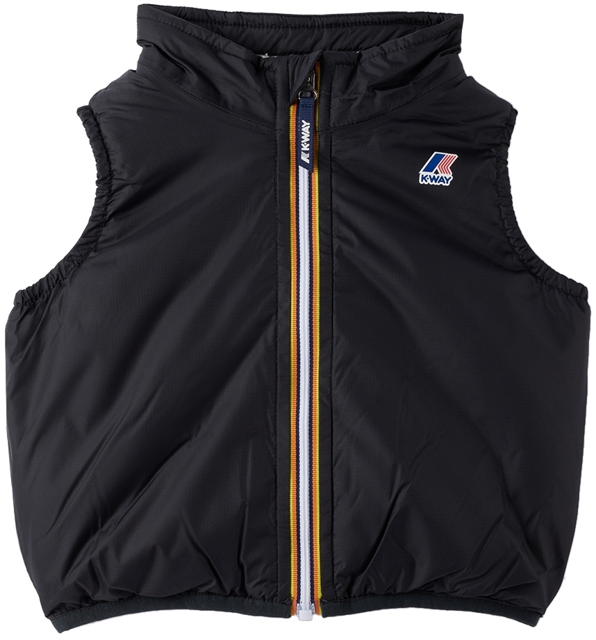 Kids Black 3.0 Orlan Orsetto Vest by K-Way on Sale