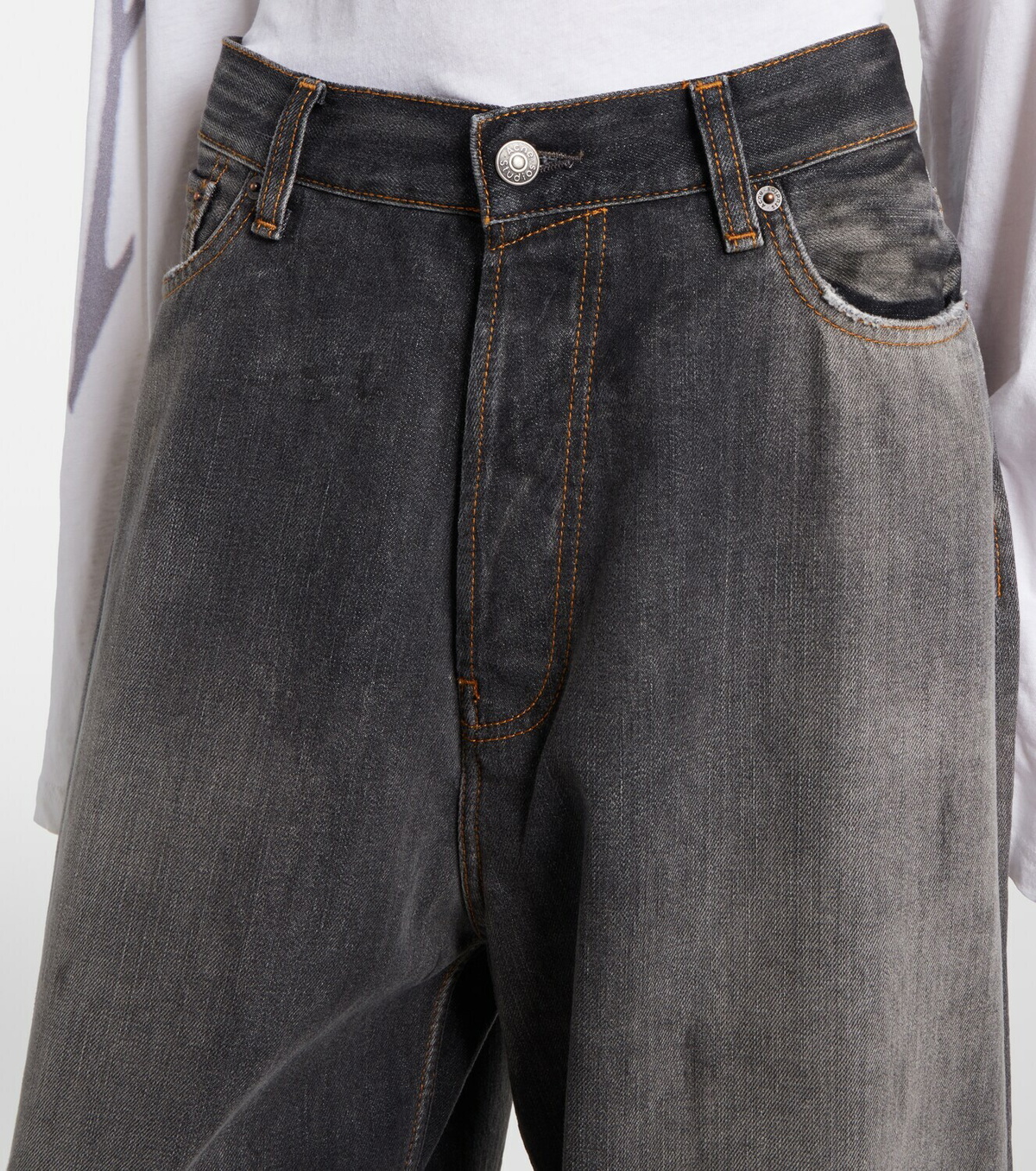 Acne Studios 2023 distressed wide-leg jeans