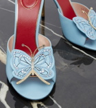 Valentino Garavani Flutterby embellished leather mules