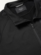 DISTRICT VISION - Luca Shell-Trimmed Recycled Stretch-Jersey Half-Zip Top - Black
