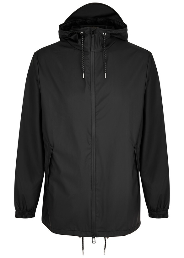 Photo: Rains Storm Breaker Rubberised Raincoat Black