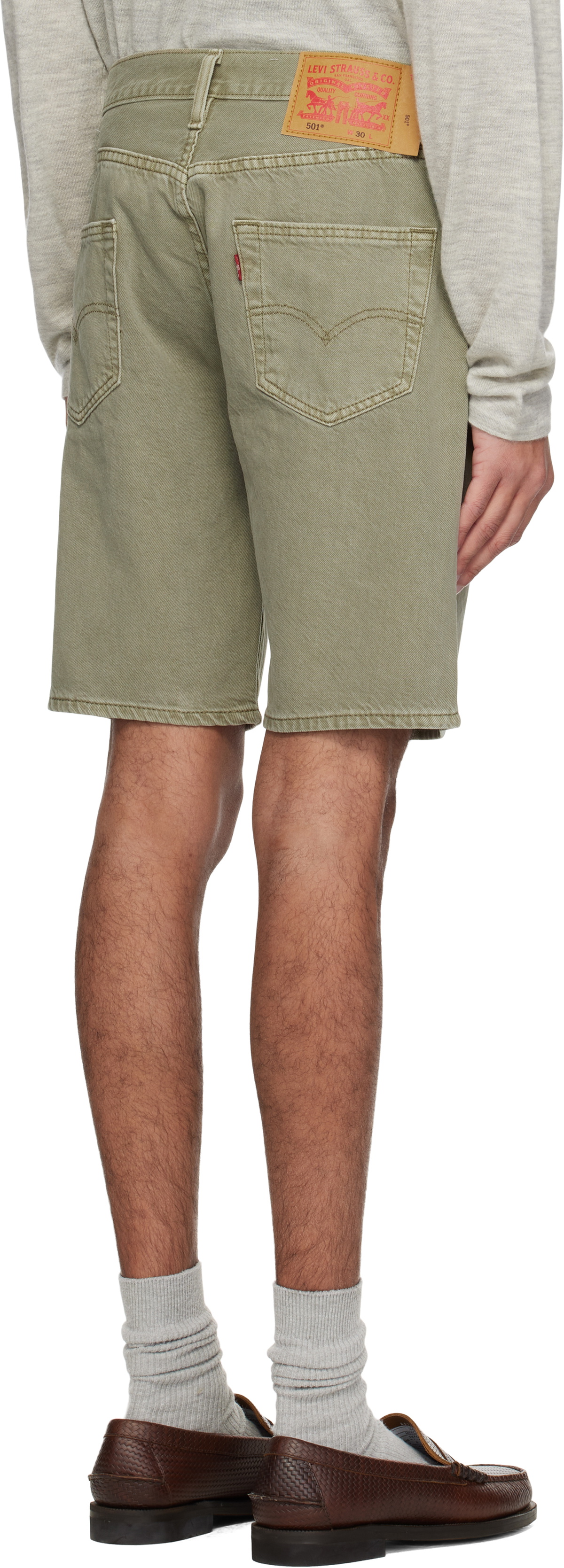 Levi's Green 501 Original Denim Shorts