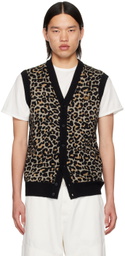 Fred Perry Gray Jacquard Vest