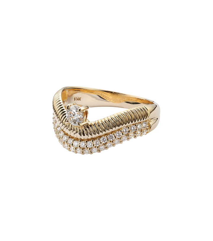 Photo: Stone and Strand Anjelica 14kt gold ring with diamonds