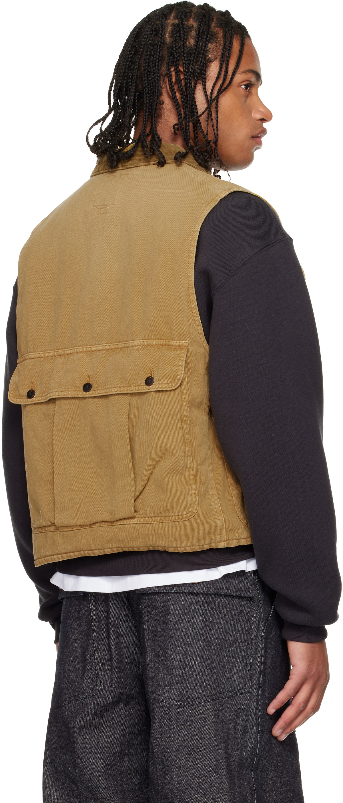visvim Tan Matto Hunting Denim Vest Visvim