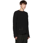 Song for the Mute Black Oversized Distressed Sweater