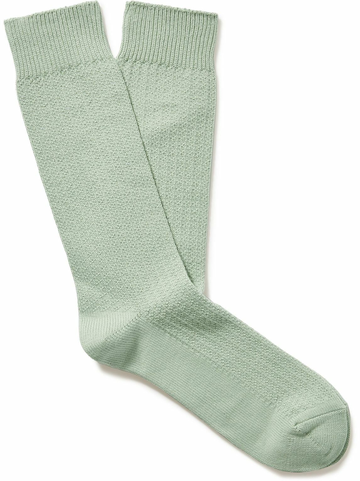 Mr P. - Birdseye Cotton-Blend Socks Mr P.