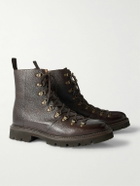 Grenson - Brady Pebble-Grain Leather Boots - Brown