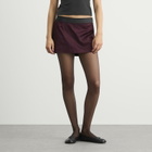 SKIMS Women's Stretch Satin Mini Skirt in Currant