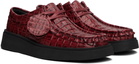 Martine Rose Burgundy Clarks Edition Torview Derbys
