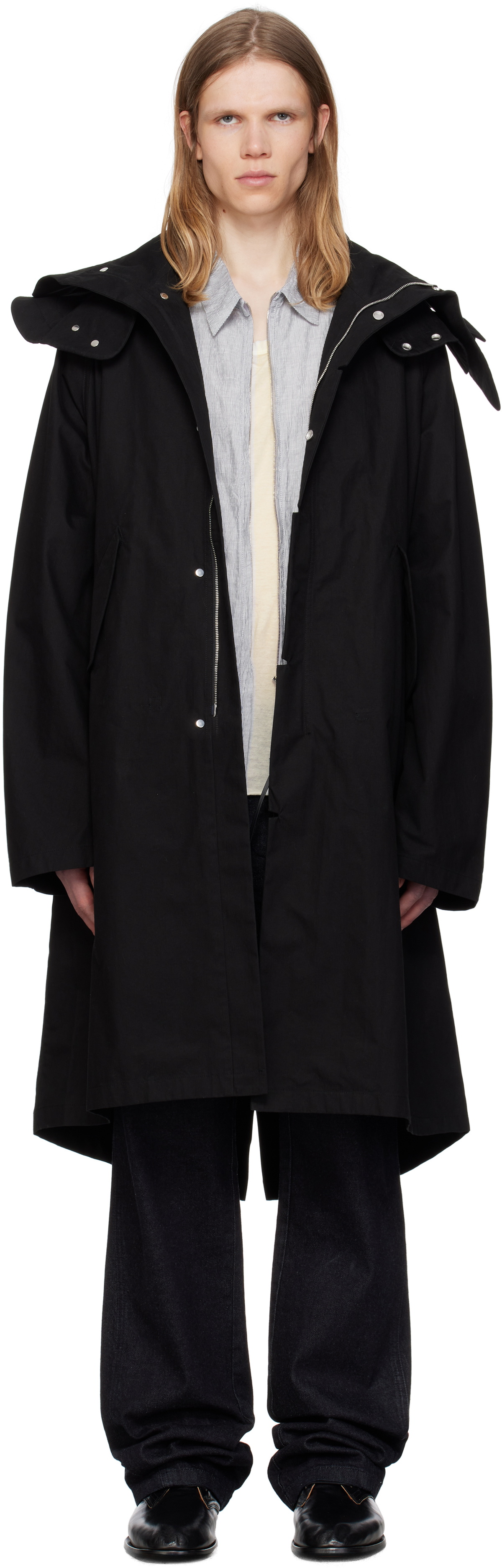 POST ARCHIVE FACTION (PAF) Black 8.0 Center Rain Coat Post Archive