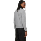 Thom Browne Gray Ottoman Milano Stitch 4-Bar Bomber Jacket