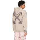 Off-White Beige Heraldic Arrow Skate Hoodie