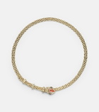 Yvonne Léon Python 9kt gold choker with diamonds