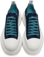 Alexander McQueen Blue Tread Slick Sneakers