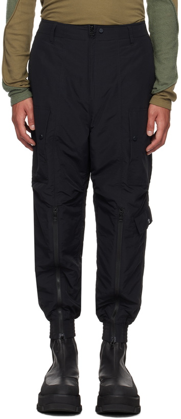 Photo: meanswhile Black Padding Cargo Pants