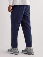 Beams Plus - Cropped Tapered COOLMAX Seersucker Trousers - Blue