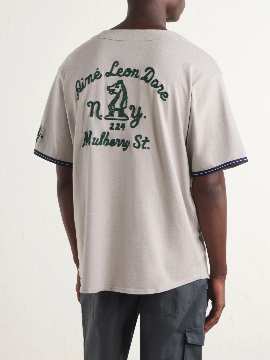Aimé Leon Dore - Logo-Embroidered Cotton Shirt - Gray