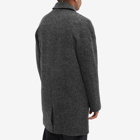 A.P.C. Men's Pete Herringbone Mac in Heathered Anthracite