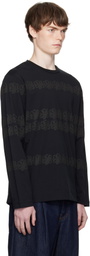 Simone Rocha Black Ribbon Daisy Chain Print Long Sleeve T-shirt