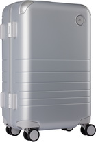 Monos Silver Hybrid Carry-On Suitcase
