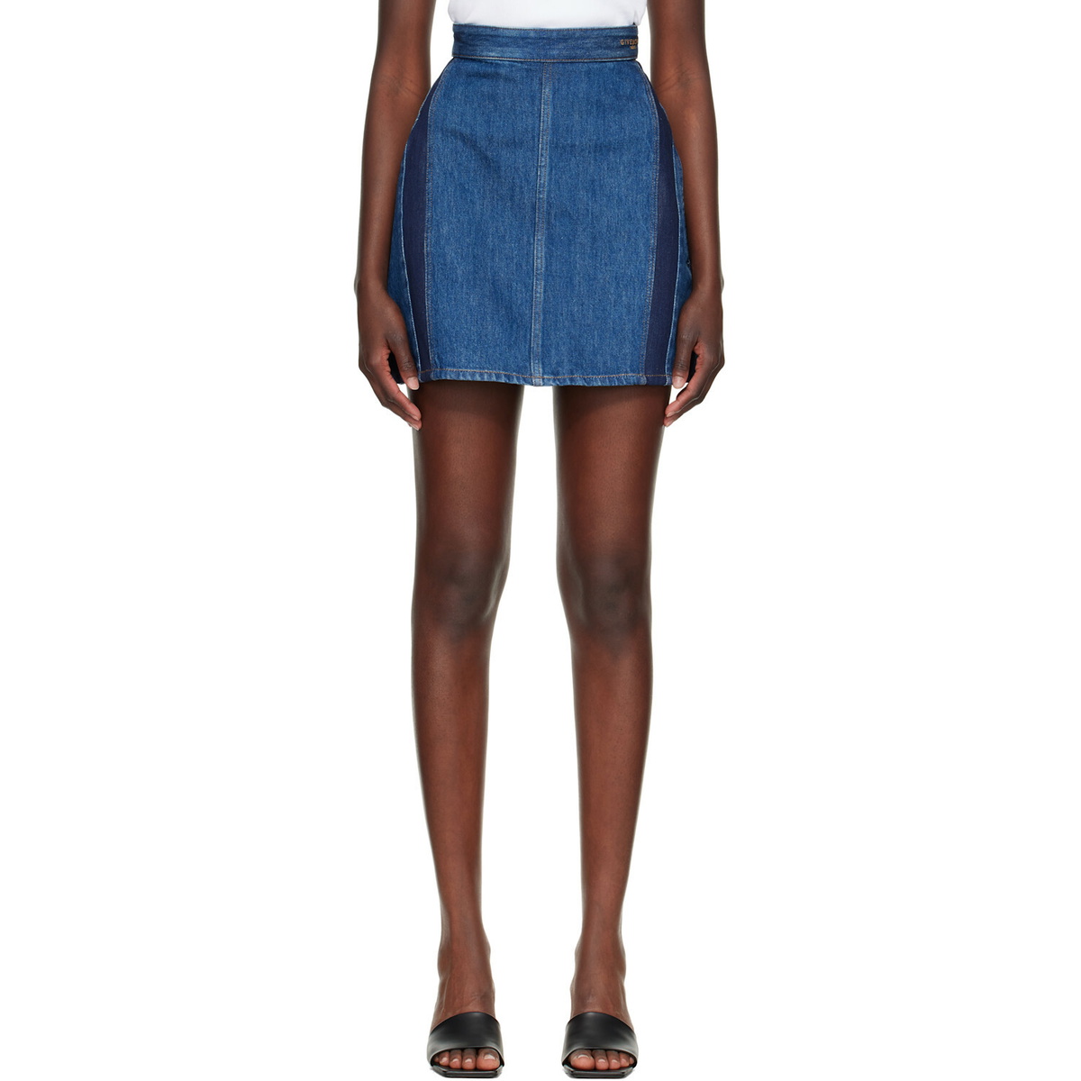 Givenchy Blue Cocoon Denim Miniskirt