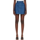 Givenchy Blue Cocoon Denim Miniskirt