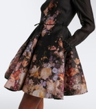 Zimmermann Valiant floral linen and silk minidress