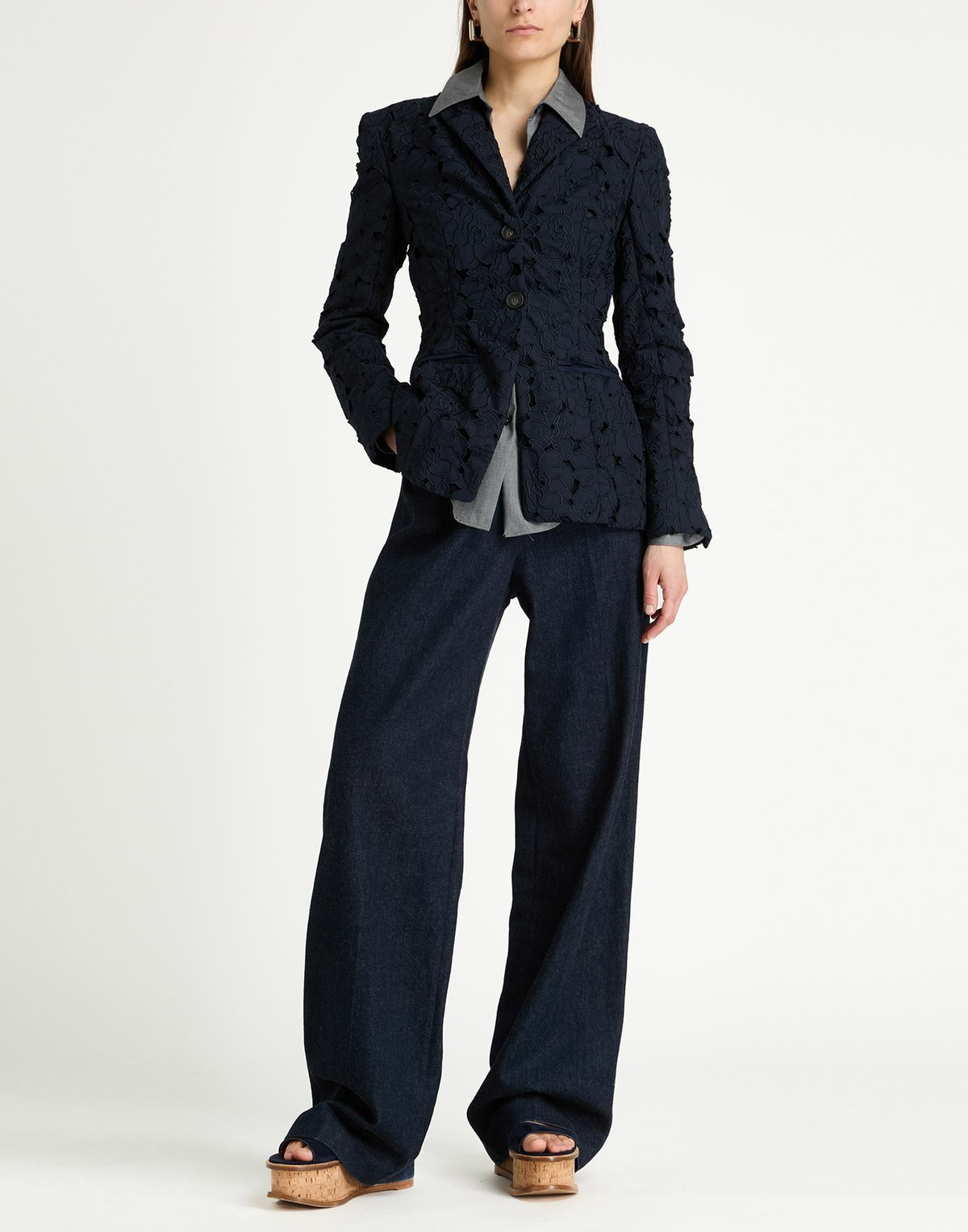 Erdem Womens Blazer Midnight in Blue