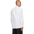 Valentino White Embroidered Band Collar Shirt