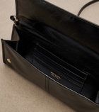 Prada Logo leather pouch with strap
