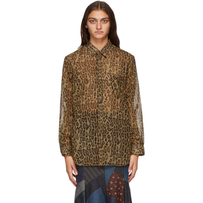 Leopard Print Shirt in Beige - Junya Watanabe