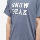 Snow Peak Men's Felt Logo T-Shirt in Slate Navy