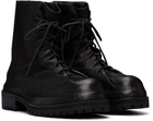 424 Black Laced Up Boots