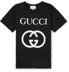 Gucci - Logo-Print Cotton-Jersey T-Shirt - Black