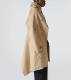 Junya Watanabe Cotton-blend chambray cape