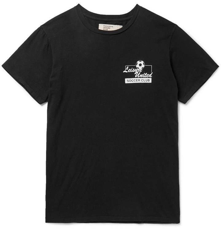 Photo: Pasadena Leisure Club - Leisure United Printed Combed Cotton-Jersey T-Shirt - Black
