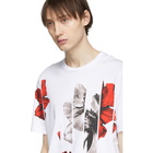 Neil Barrett White Flower T-Shirt