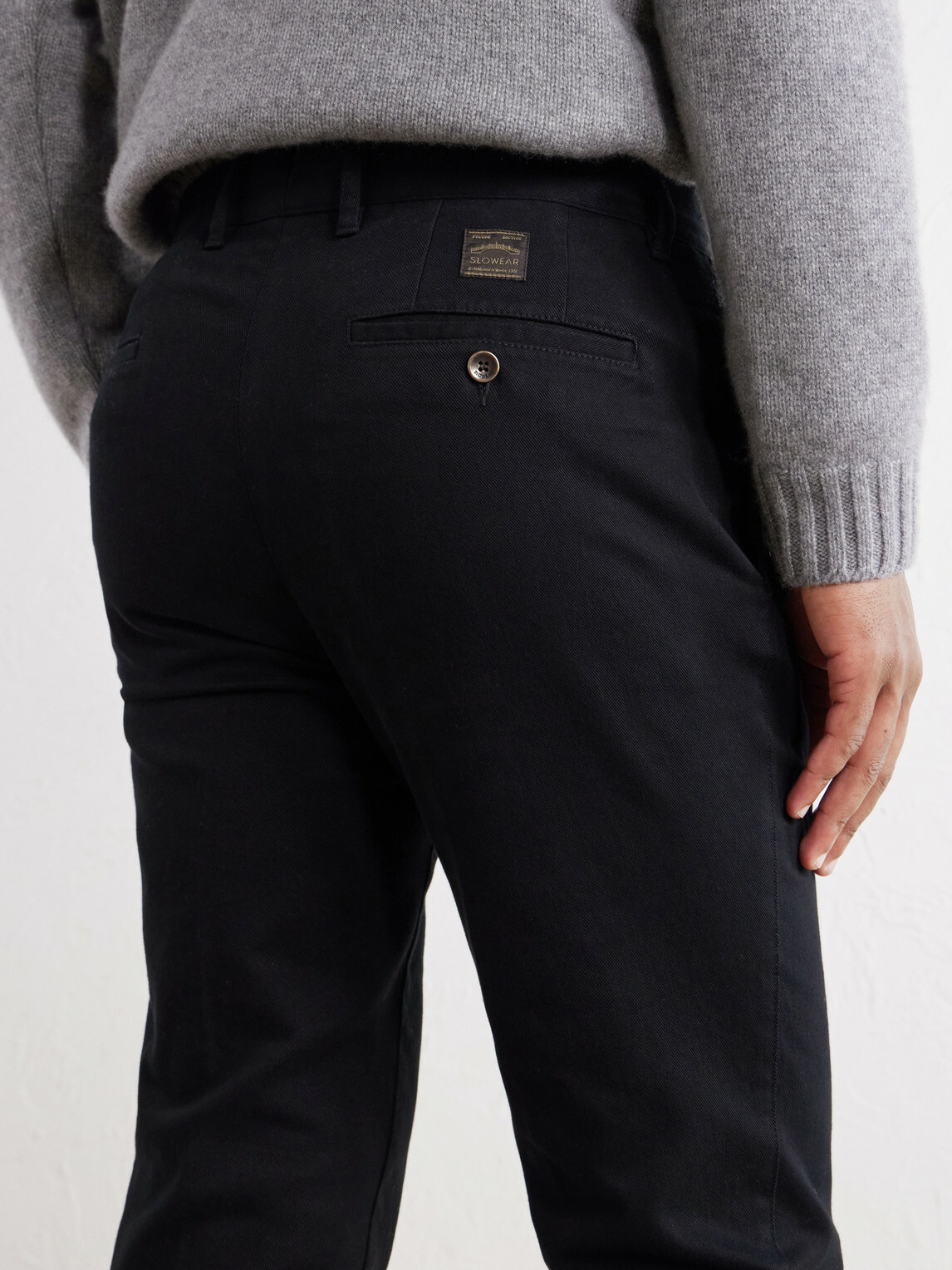 Slowear - Incotex Straight-Leg Cotton-Blend Twill Trousers - Black