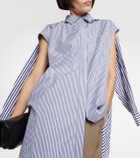 Sacai - Striped cotton poplin shirt dress
