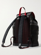 CHRISTIAN LOUBOUTIN - Explorafunk Leather-Trimmed Logo-Jacquard Coated-Canvas Backpack