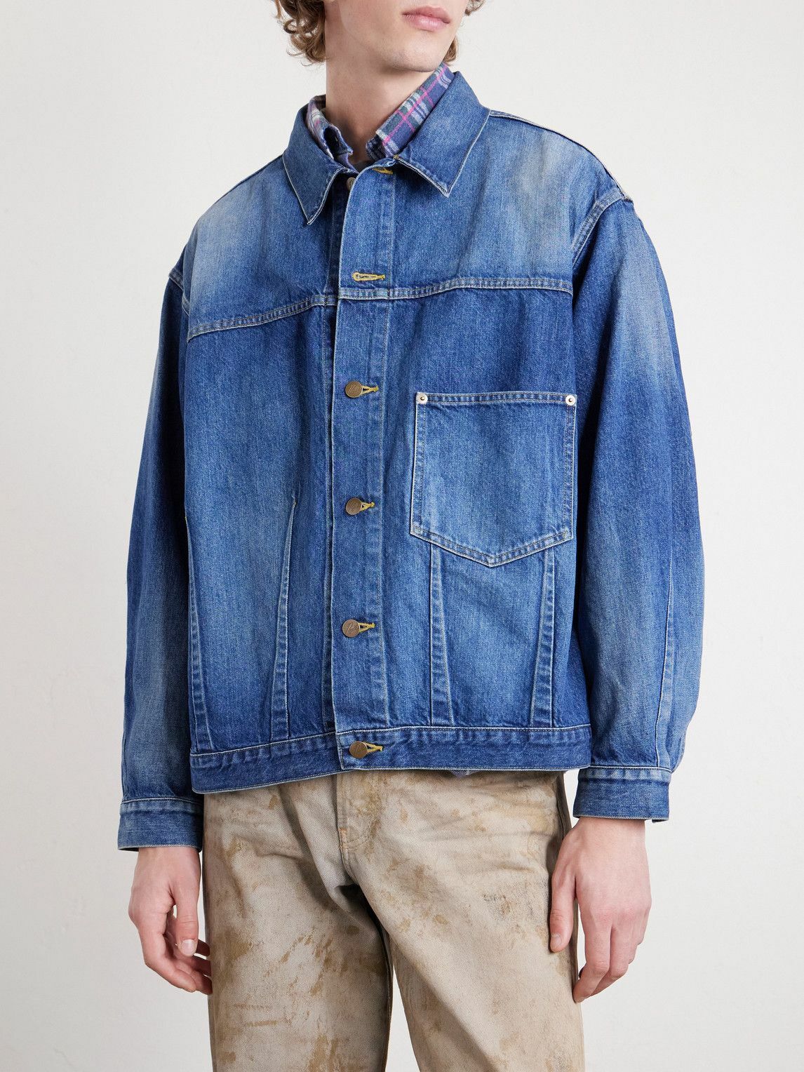 Needles - Darts Bottom Denim Jacket - Blue