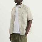 Bound Men's Gingham Cropped Shirt in Ecru