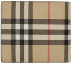 Burberry Beige Vintage Check E-Canvas Bifold Wallet