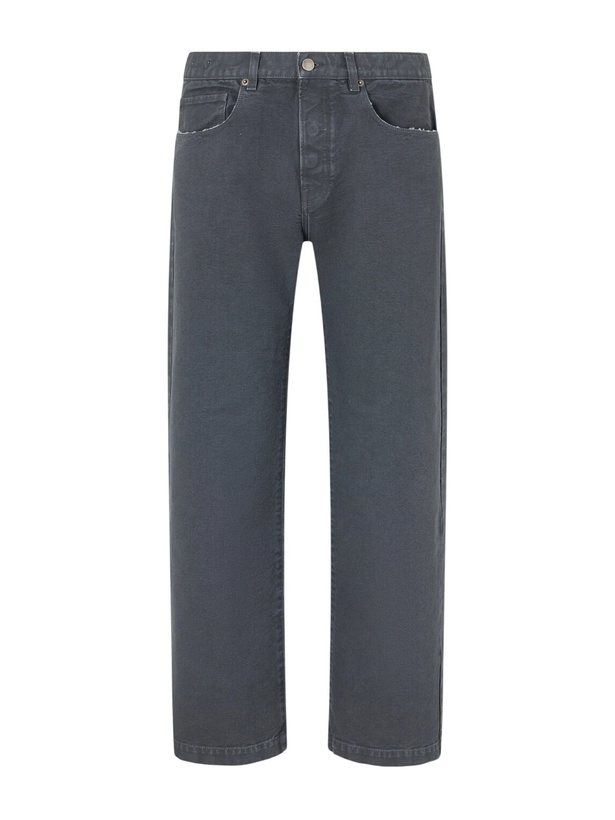 Photo: Massimo Alba - Oceano Straight-Leg Cotton Trousers - Gray